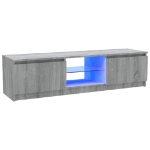 Mobile Porta TV con Luci LED Grigio Sonoma 120x30x35,5 cm