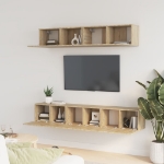 Set di Mobili Porta TV 5 pz Rovere Sonoma in Legno Multistrato