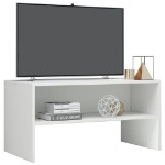 Mobile TV Bianco Lucido 80x40x40 cm in Truciolato