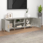 Mobile Porta TV Grigio Cemento 150x30x50cm in Legno Multistrato