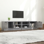 Mobili TV 2 pz Grigio Sonoma 80x35x36,5 cm in Legno Multistrato