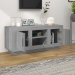 Mobile TV Grigio Sonoma 102x35x45 cm in Legno Multistrato