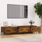 Mobile TV Rovere Fumo 150x34,5x30 cm in Legno Multistrato