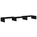 Supporto per Monitor Nero 80x24x10,5 cm Legno Massello di Pino