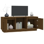 Mobile TV Miele 110,5x35x44 cm in Legno Massello di Pino