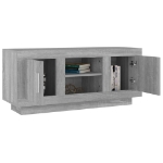 Mobile TV Grigio Sonoma 102x35x45 cm in Legno Multistrato