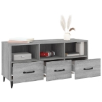 Mobile TV Grigio Sonoma 102x35x50 cm in Legno Multistrato