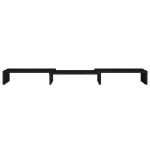 Supporto per Monitor Nero 80x24x10,5 cm Legno Massello di Pino