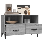 Mobile Porta TV Grigio Sonoma 80x36x50 cm in Legno Multistrato