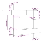 Set di Mobili Porta TV 9 pz Grigio Sonoma in Legno Multistrato