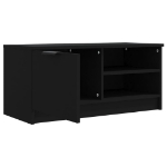 Mobile Porta TV Nero 80x35x36,5 cm in Legno Multistrato