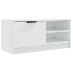 Mobili Porta TV 2pz Bianco Lucido 80x35x45 cm Legno Multistrato