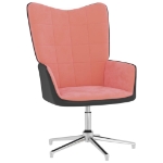 vidaXL Poltrona Relax Rosa in Velluto e PVC