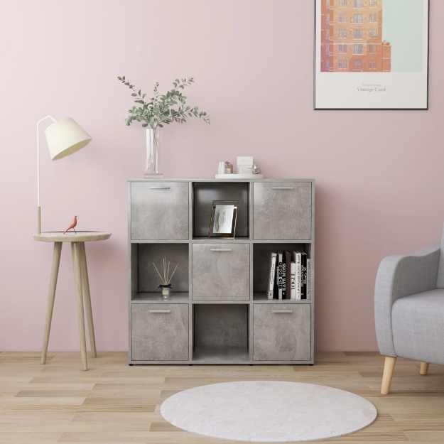 Libreria Grigio Cemento 90x30x90 cm in Truciolato