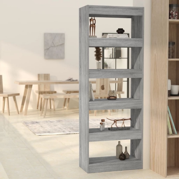 Libreria/Divisorio Grigio Sonoma 60x30x166 cm in Truciolato