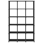 Mobile per 15 Scatole a Cubo Nero 103x30x175,5 cm in Tessuto