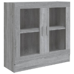 Mobile Vetrina Grigio Sonoma 82,5x30,5x80 cm Legno Multistrato