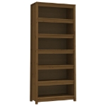 Libreria Marrone Miele 80x35x183 cm in Legno Massello di Pino