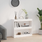 Libreria/Divisorio Bianco 80x30x71,5 cm Legno Massello di Pino