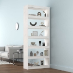 Libreria/Divisorio Bianco 80x30x199,5 cm in Massello di Pino