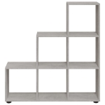 Libreria a Scala Grigio Cemento 107 cm in Legno Multistrato