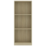 Libreria a 3 Ripiani Rovere Sonoma 40x24x108 cm in Truciolato