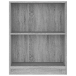 Libreria Grigio Sonoma 60x24x74,5 cm in Legno Multistrato