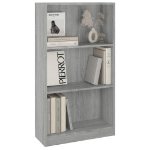 Libreria Grigio Sonoma 60x24x109 cm in Legno Ingegnerizzato