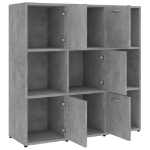 Libreria Grigio Cemento 90x30x90 cm in Truciolato