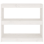 Libreria/Divisorio Bianco 80x30x71,5 cm Legno Massello di Pino