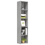 Libreria Grigio Sonoma 40x30x189 cm in Legno Multistrato