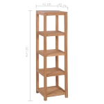 Scaffale per Bagno a 4 Ripiani in Massello di Teak 42x42x165cm