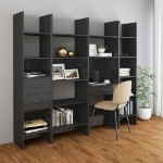 Libreria Grigio Lucido 60x35x180 cm in Truciolato