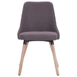 283634 Dining Chairs 2 pcs Taupe Fabric