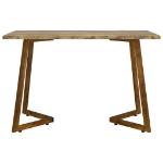 Tavolo da Pranzo Marrone Scuro 120x60x74 cm in MDF e Ferro