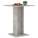 Tavolo da Bistrot Grigio Cemento 60x60x75 cm Legno Multistrato