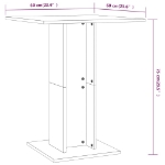 Tavolo da Bistrot Rovere Fumo 60x60x75cm in Legno Multistrato