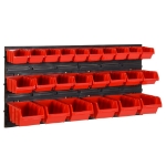 Set da Officina 26 pz Rosso e Nero 77x39 cm in Polipropilene