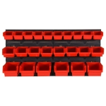 Set da Officina 26 pz Rosso e Nero 77x39 cm in Polipropilene