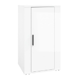 Credenza Bianco Lucido 40x33x70 cm in Legno Multistrato