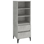 Credenza Grigio Cemento 40x36x110 cm in Legno Multistrato