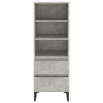 Credenza Grigio Cemento 40x36x110 cm in Legno Multistrato