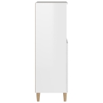 Credenza Bianco Lucido 60x36x110 cm in Legno Multistrato