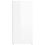 Credenza Bianco Lucido 40x33x70 cm in Legno Multistrato