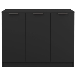 Credenza Nera 90,5x30x70 cm in Legno Multistrato