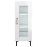 Credenza Bianco Lucido 34,5x34x90 cm in Legno Multistrato