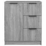 Credenze 2 pz Grigio Sonoma 60x30x70 cm in Legno Multistrato