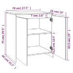 Credenze 2 pz Rovere Sonoma in Legno Multistrato