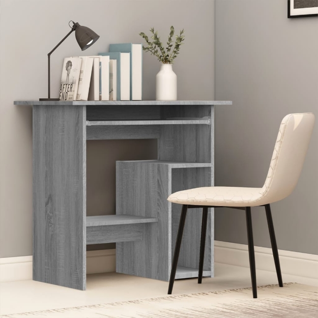 Scrivania Grigio Sonoma 80x45x74 cm in Legno Multistrato