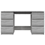 Scrivania Grigio Sonoma 140x50x77 cm in Legno Multistrato